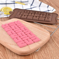 Chocolate Bar Silicone Mould - Puzzle Design