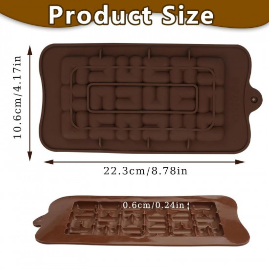 Chocolate Bar Silicone Mould - Puzzle Design