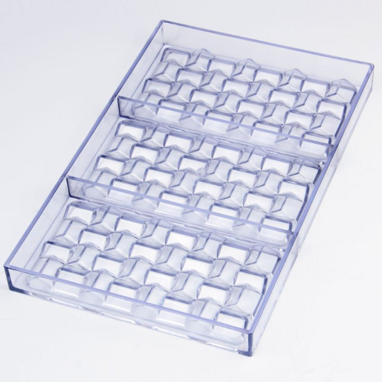 Pyramid Grid Chocolate Bar Polycarbonate Chocolate Mould