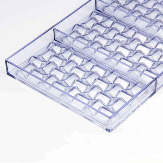 Pyramid Grid Chocolate Bar Polycarbonate Chocolate Mould