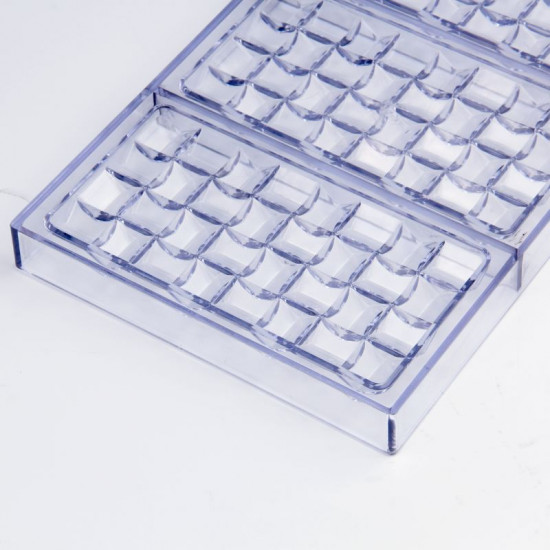 Pyramid Grid Chocolate Bar Polycarbonate Chocolate Mould