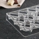 Rectangular Shape With Twist Design Polycarbonate Chocolate Mould