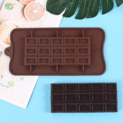 Chocolate Bar Silicone Mould - Rectangular (Style 6)