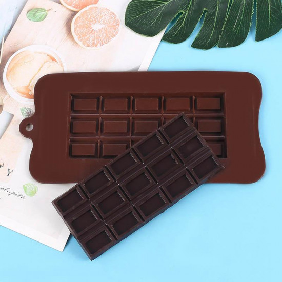 Chocolate Bar Silicone Mould - Rectangular (Style 6)
