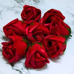 Artificial Red Rose Flowers (Set of 10)