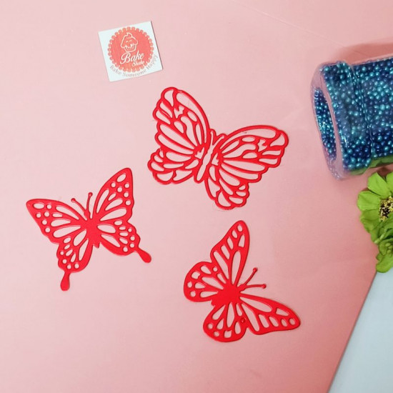 Red Butterflies (10 Pieces)