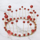 Red Pearl Crown Cake Topper Red Pearl Crown Cake Topper