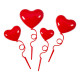 Heart Cake Topper - Red (4 Pcs)