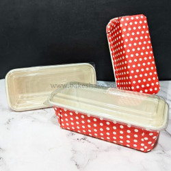 Red Polka Dots Bake And Serve Plumpy Cake Mould With Lid