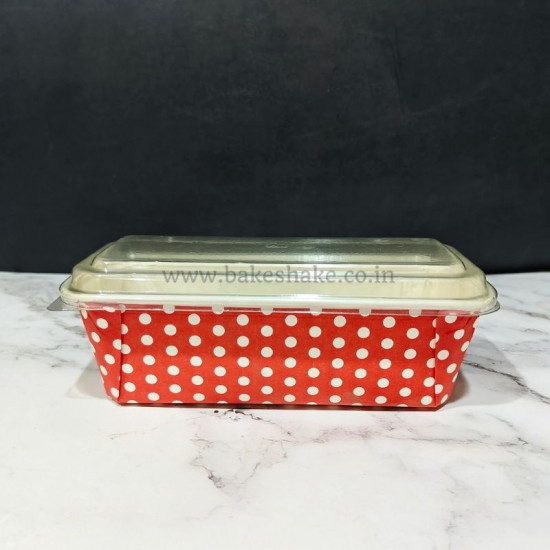 Red Polka Dots Bake And Serve Plumpy Cake Mould With Lid