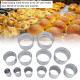 Rolled Edge Stainless Steel Heavy Round Shape Cookie Cutter (Set of 12) | Cylindrical Mould