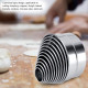 Rolled Edge Stainless Steel Heavy Round Shape Cookie Cutter (Set of 12) | Cylindrical Mould