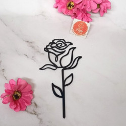 Rose Acrylic Cake Topper