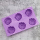Rose Flower 6 Cavity Silicone Mould Rose Flower 6 Cavity Silicone Mould