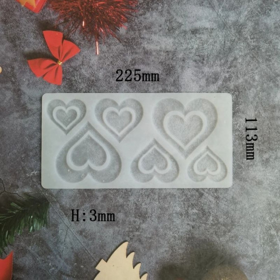 Silicone Chocolate Garnishing Mould - Rose Heart