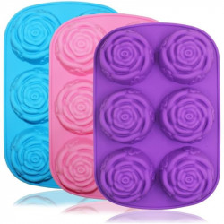 Rose Shape 6 Cavity Silicone Mould