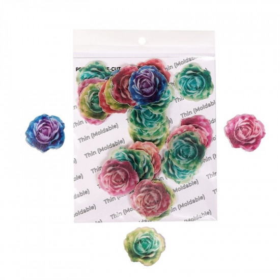 Small Rose Flower Wafer WPC 48 (28 Pcs) - Tastycrafts