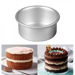 Round Aluminium Cake Mould (Dia 4 inch)