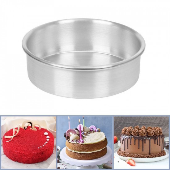 Round Aluminium Cake Mould (Dia 6 inch)