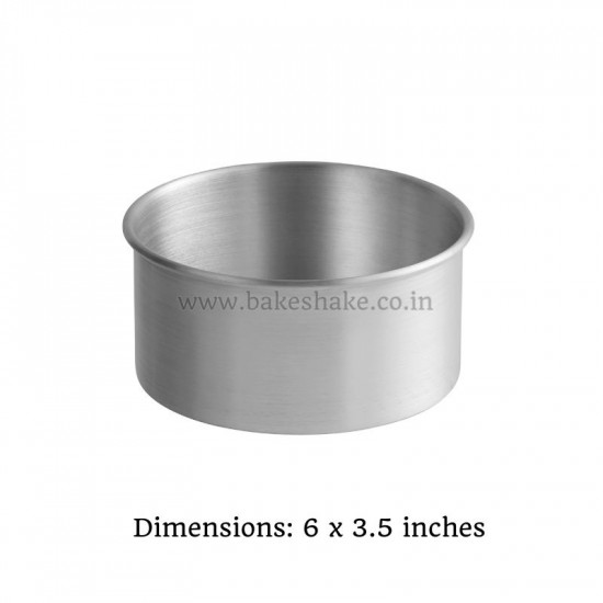 Round Aluminium Cake Mould (Diameter 6" x Height 3.5")