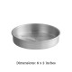 Round Aluminium Cake Mould (Dia 8 inch)