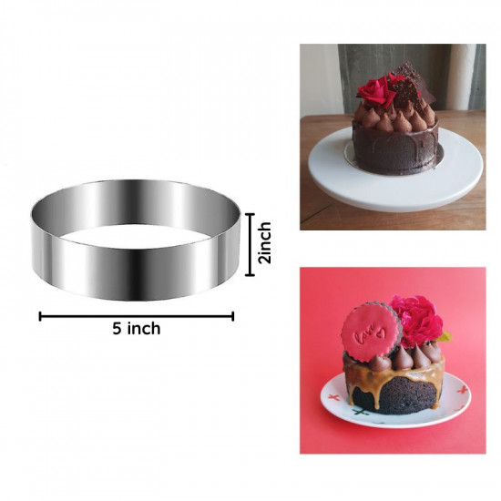 Round Cake Ring | Cheesecake Mousse Cake Ring (5x2 inch)