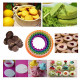 Multi Colour Round Shape Plastic Cookie Cutter - Set of 6 Pieces