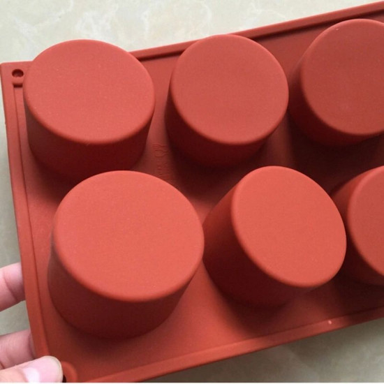 Round Cylinder 8 Cavity Silicone Mould