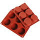 Round Cylinder 6 Cavity Silicone Mould