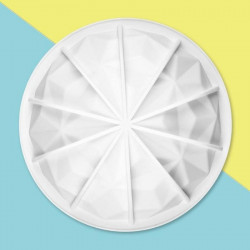 Round Diamond Shape Silicone Mousse Cake Mould (Random Colour)