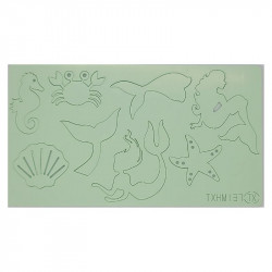 Mermaid and Sea Animals Acrylic DIY Stamp