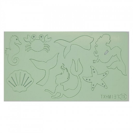 Mermaid and Sea Animals Acrylic DIY Stamp