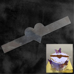 Pull up Clear Cake / Mousse Strips - Heart Shape (Set of 5)
