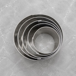 Round Shape Stainless Steel Cookie Cutter (Set of 5)