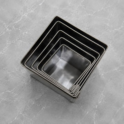 Square Shape Stainless Steel Cookie Cutter (Set of 5)