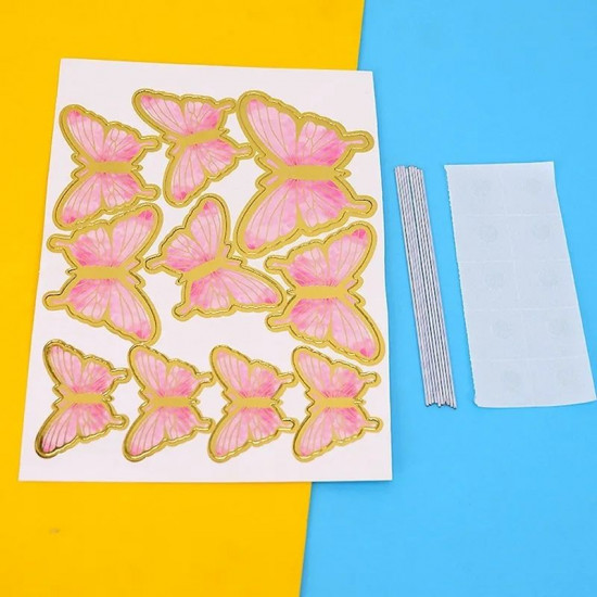 Orange Shaded Paper Butterfly (10 Pieces)