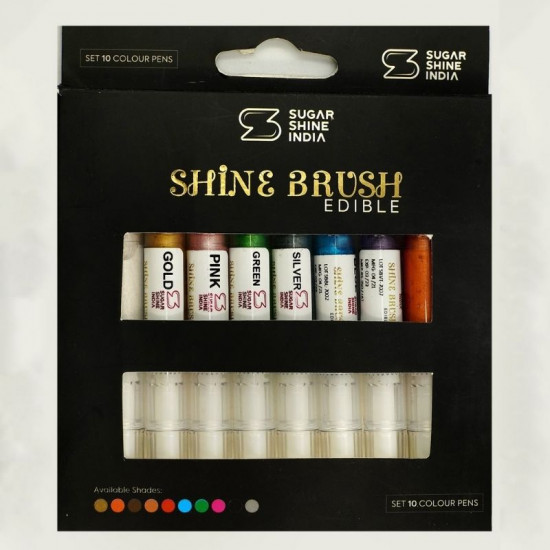 Shine Brush Edible Pens (Set of 10)