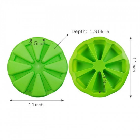 8 Triangle Cavity Silicone Round Baking Mould
