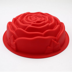 Rose Flower Shape Silicone Cake Mould (Random Colour)