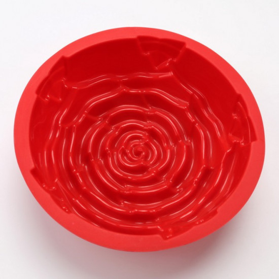 Rose Flower Shape Silicone Cake Mould (Random Colour)