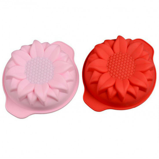 Sunflower Shape Silicone Cake Mould (Random Colour)