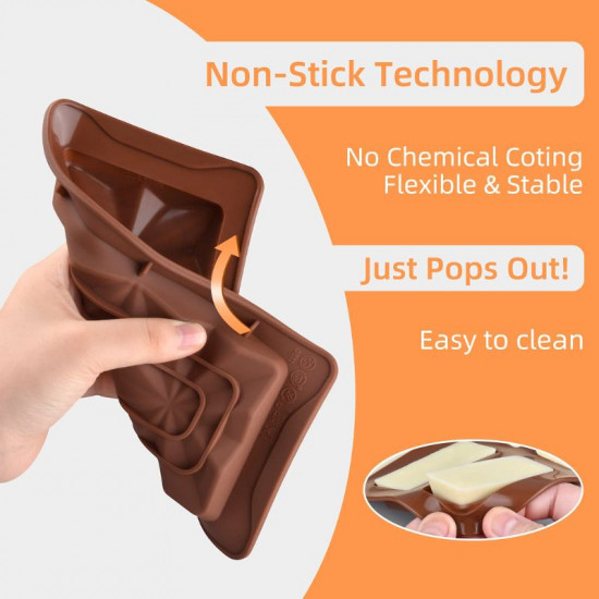 Chocolate Bar Silicone Mould - Full Crystal (Style 8)