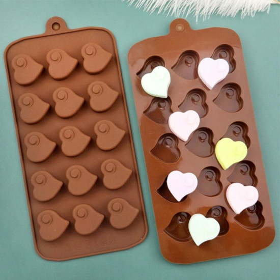 Heart Swirl Silicone Chocolate Mould