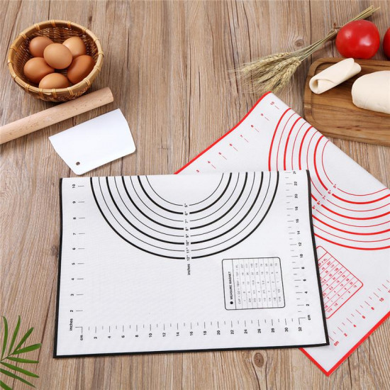 Silicone Dough Kneading Mat With Measurements - 26X29 Cm