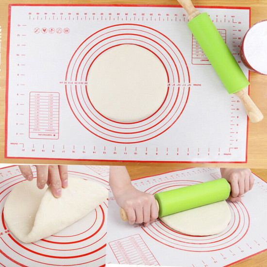 Silicone Dough Kneading Mat With Measurements - 40X60 Cm