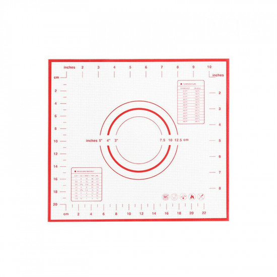 Silicone Dough Kneading Mat With Measurements - 26X29 Cm