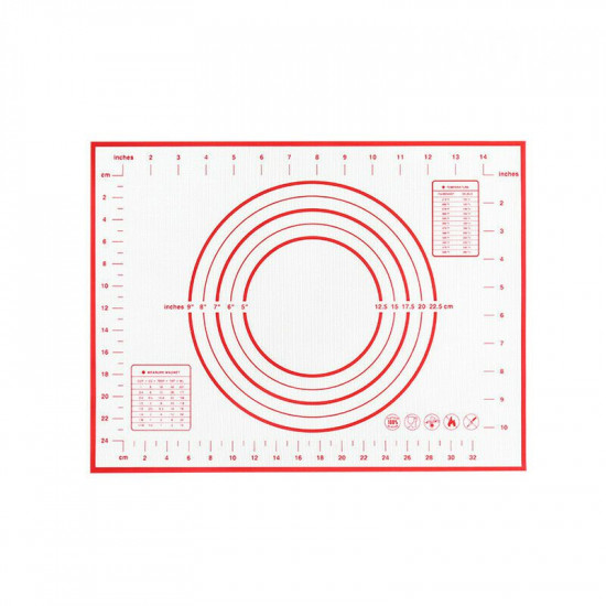 Silicone Dough Kneading Mat With Measurements - 30X40 Cm