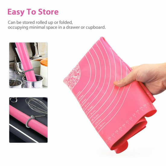 Reusable Measuring Non-Stick Dough Kneading Silicone Mat