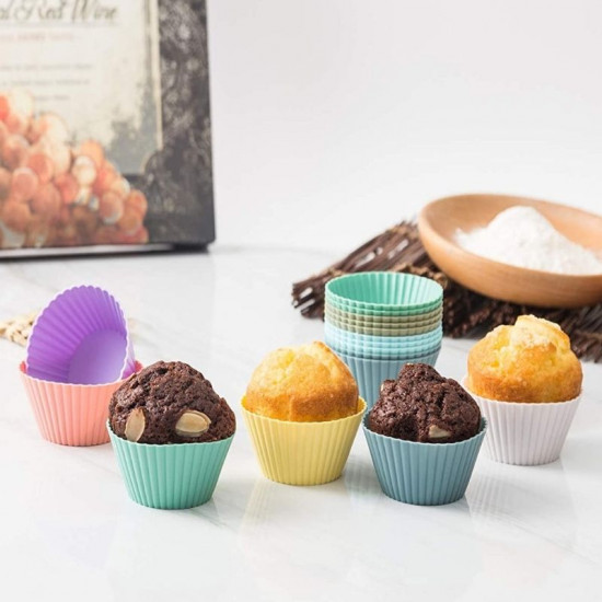 Silicone Cupcake/Muffin Baking Cups - Pack of 12 Silicone Cupcake/Muffin Baking Cups - Pack of 12