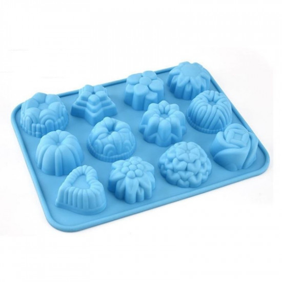 Assorted Shapes 12 Cavity Silicone Mould